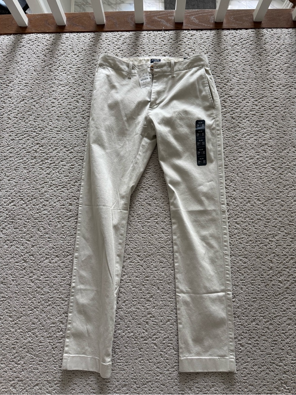 JCrew Men’s Khaki Slim Fit Chino Pants - NWT size 29w, 32L